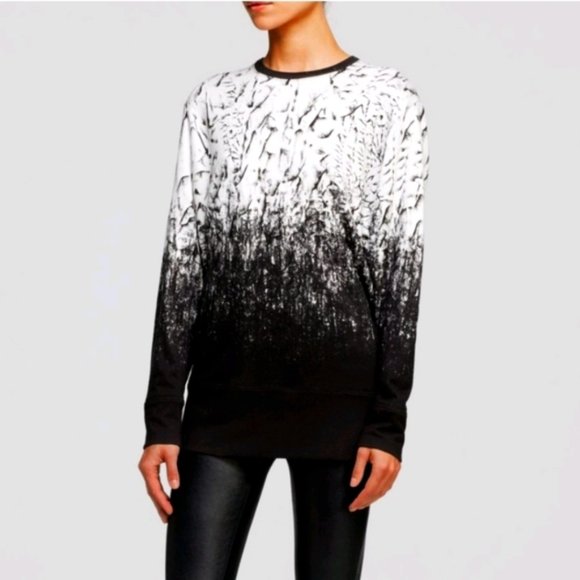 Helmut Lang Digita Scarp Dolman Sleeves Sweatshirt Sweater‎ Bird Abstract Print - Picture 1 of 12